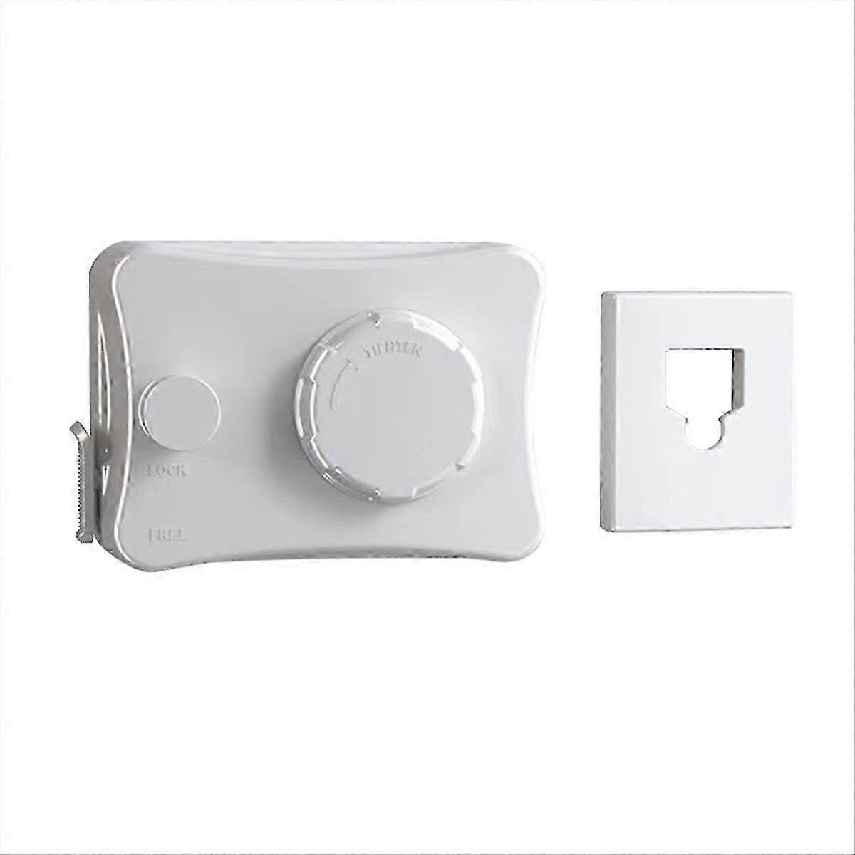 Wall-Mounted Retractable Clothesline Adjustable White