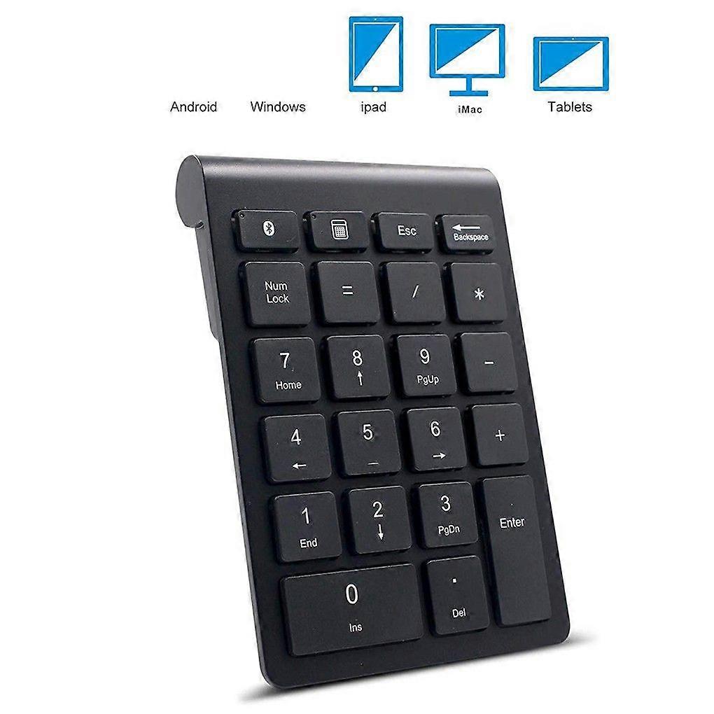 2.4G/Bluetooth 3.0 Wireless 22-Key Multi-Function Numeric Keyboard for Laptops