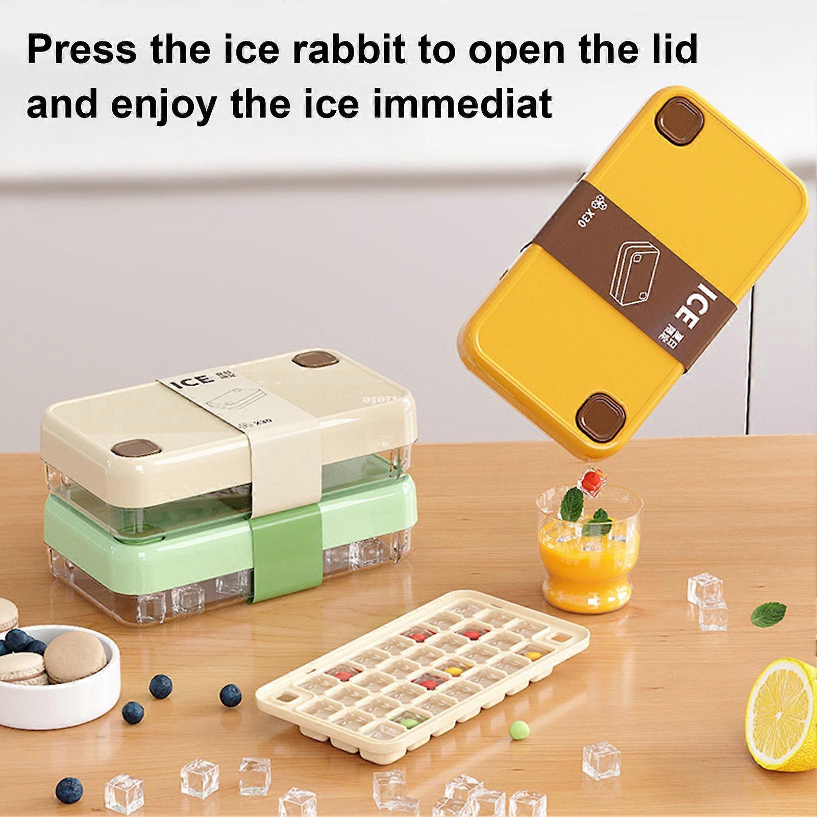 Space Saving Stackable Ice Mold with Press Release for Freezer