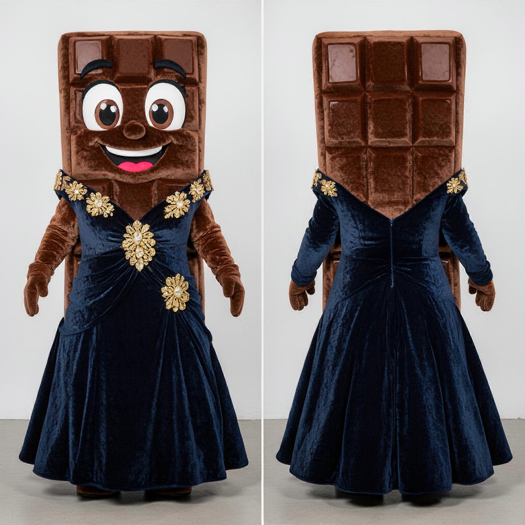 MASTICOT Navy Brown Chocolate Bar Mascot