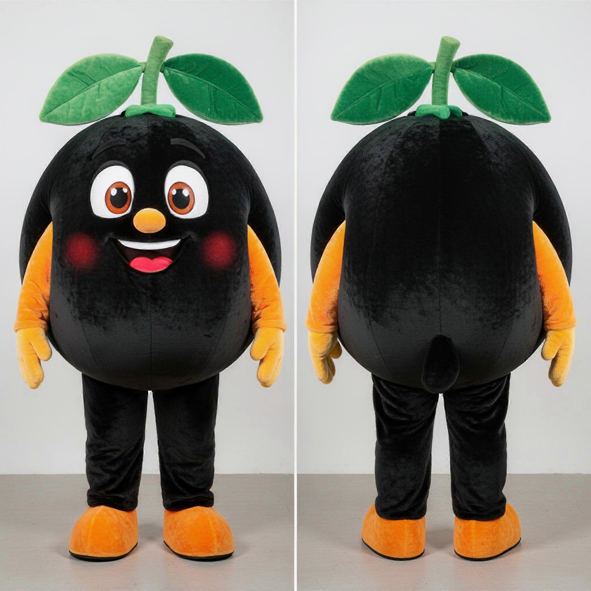 MASTICOT Midnight Black Cartoon Grapefruit Mascot