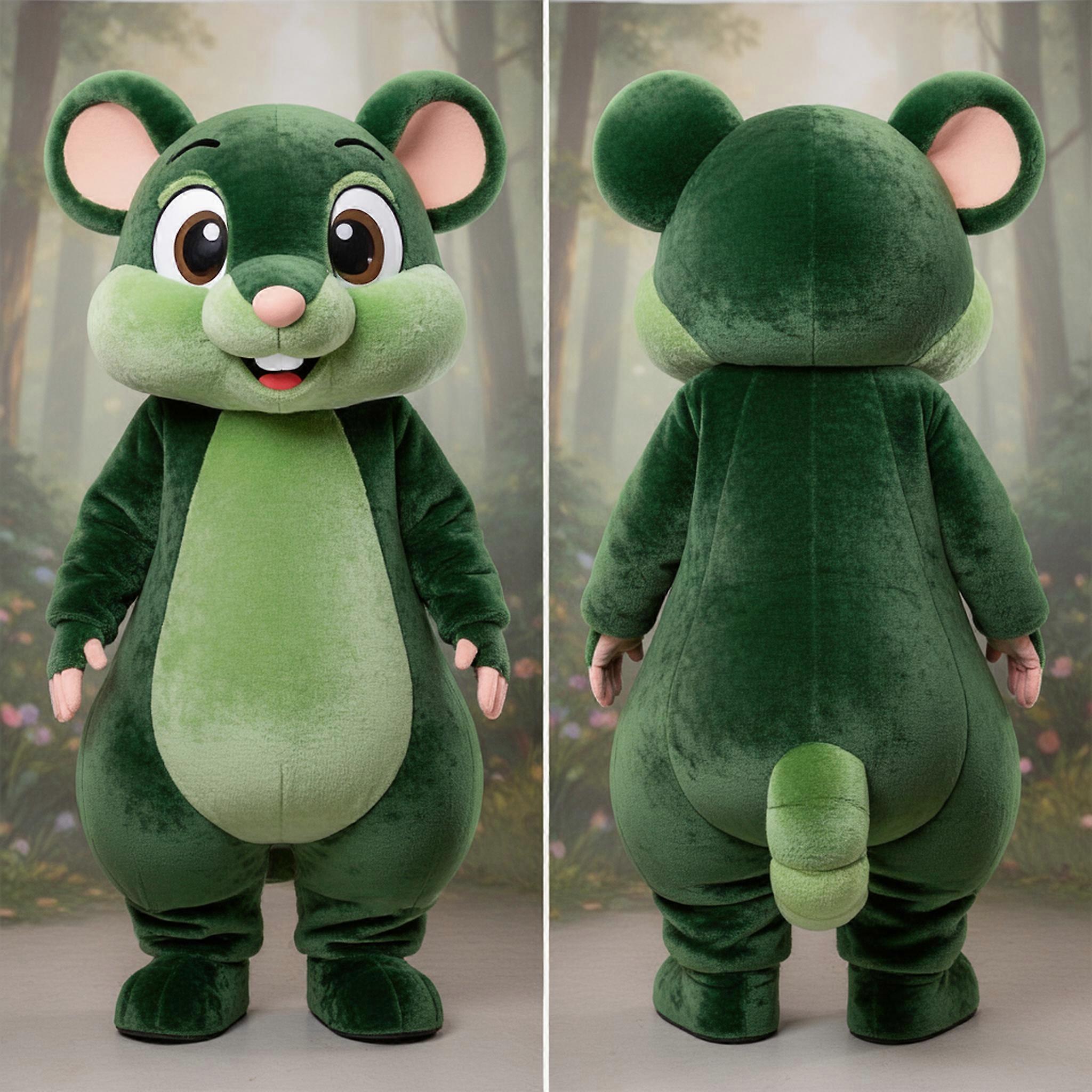MASTICOT Forest Green Velvety Dormouse Mascot