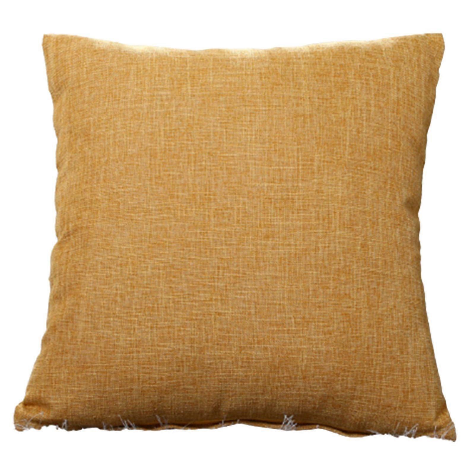 Linen Throw Pillow Cover Solid Plain Color Square / Rectangular Pillowcase for Couch Sofa Bed Car
