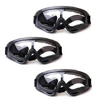 Confezione da 3 occhiali di sicurezza per bambini con lenti di protezione UV400 per giochi con pistole Nerf, regolabili, protezione per gli occhi, giochi all'aperto, softair e attività fai-da-te