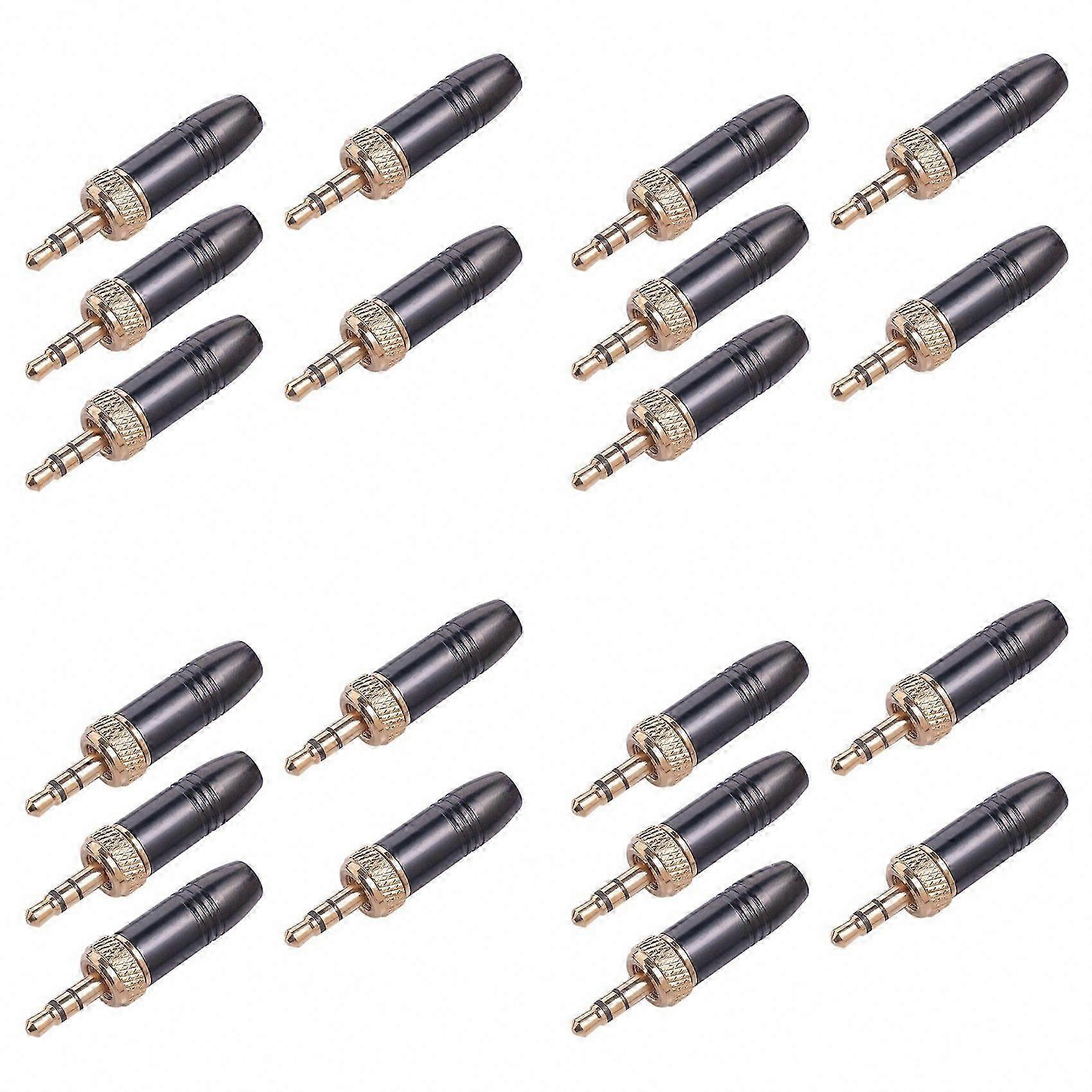 Secure Mounting 20Pcs 3.5mm Plug Lavalier Lapel Microphone with M6 Internal Thread Cable