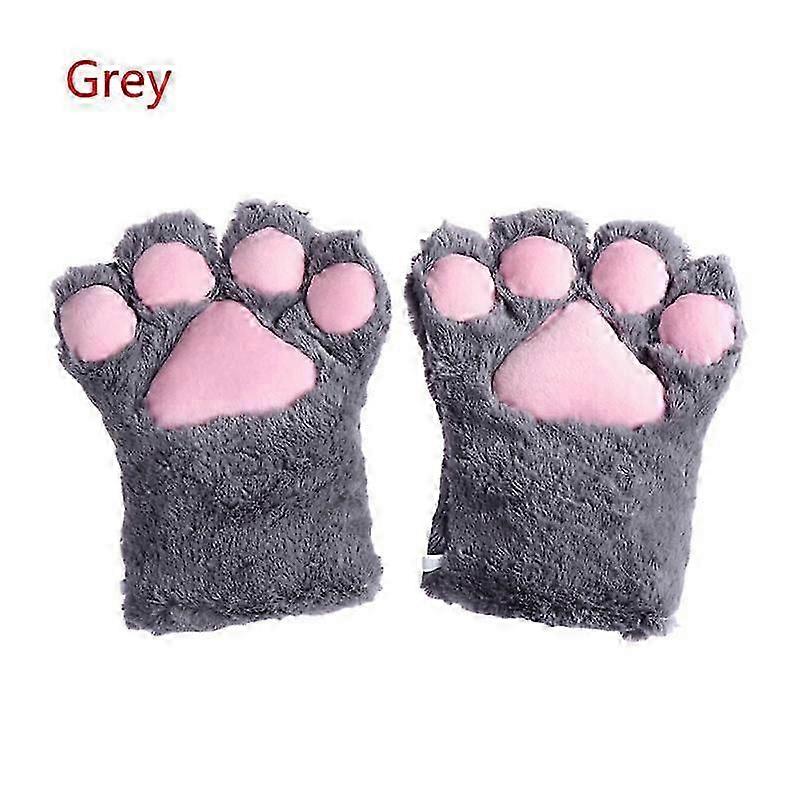 Cat Kitten Paw Plush Gloves Warm