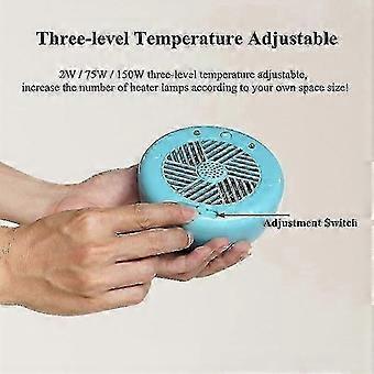 Chicken Coop Heater 3 Modes Adjustable Power Light Function Energy Saving ABS Material for Small Animals Winter