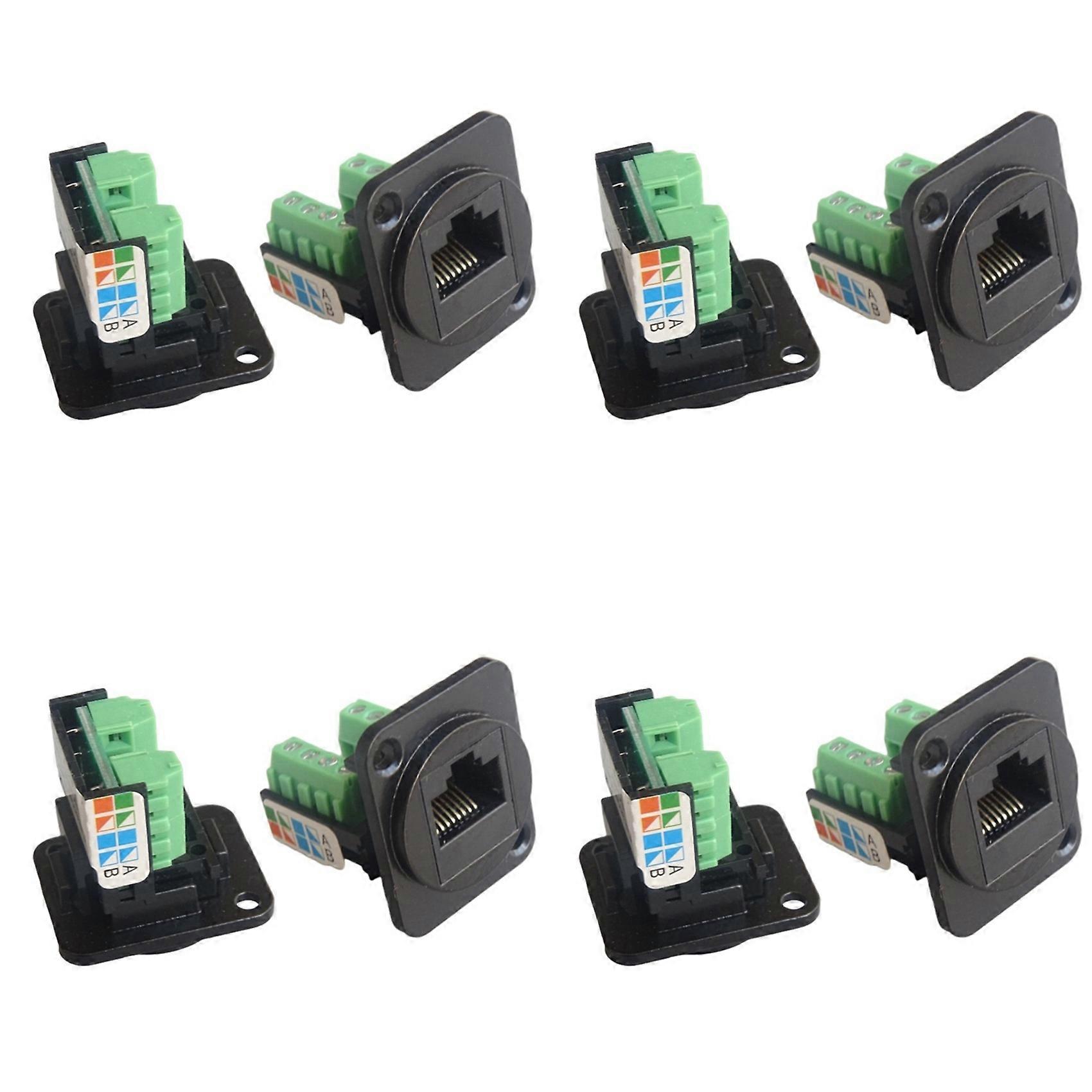 4X RJ45 CAT5E Network Cable Scoket Rj45 Panel Installation Module Network Cable Extender Cat 5 Panel Connector