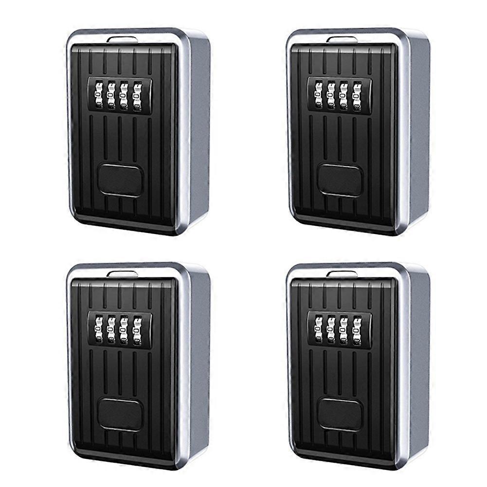 2X Lock Box 4 Digit Combination Box Weather Resistant Key Hider with Resettable Code Key Storage Wall Mounted