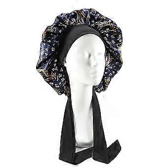 Silk Bonnet Satin Bonnet För Sovande Bonnet Med Slipsband Night Cap_c