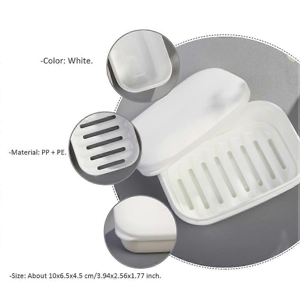 Soap Storage Box Household Soap Holder Container Use 2Pcs