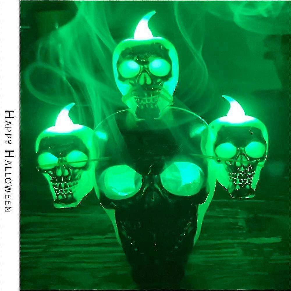 Spooky Skull Ornament With Light