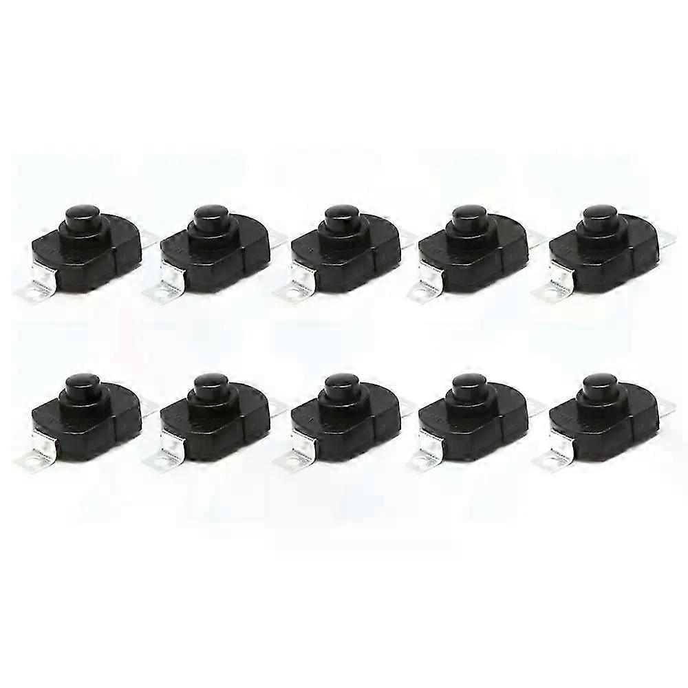 10Pcs Push Button Switch 1712KD 250V 15A Flashlight Switch LOCK Table Lamp Switch Flashlight Button Switch ON-OFF 171298mm