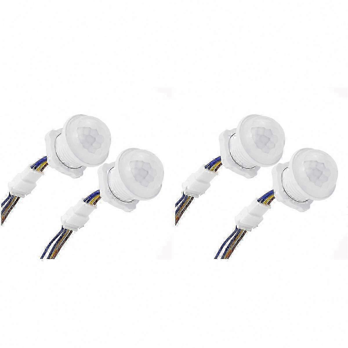 Motion Sensor Light Switch 4pcs 110-220V PIR Infrared Sensor with Adjustable Time Delay