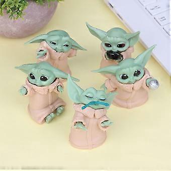 5 stücke/satz Baby Yoda Grogu Mandalorian Actionfigur Spielzeug Yoda Baby Action Spielzeug