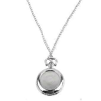 Necklace Pocket Watch for Family Friends Featuring Retro Silver Style