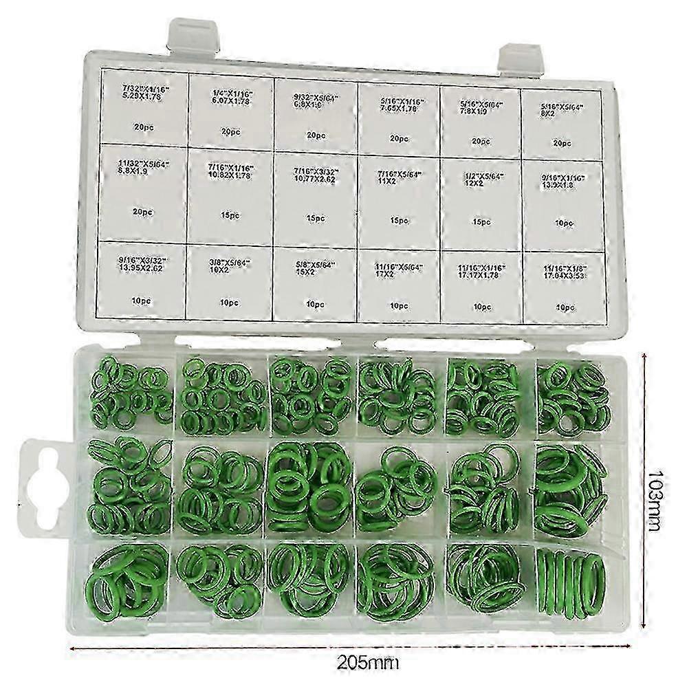 18 Sizes 270pcs Flat Rubber O Ring Kit