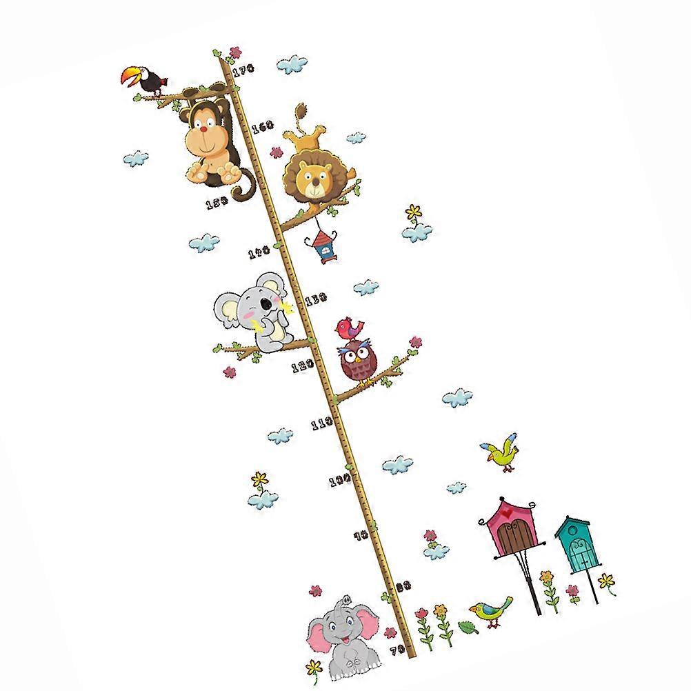 Removable Cartoon Growth Chart Wall Decal for Height Measuring