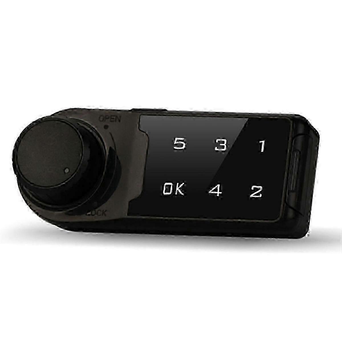 Smart 6-Digit Electronic Keypad Lock for Cabinet Drawer Mailbox, Touch Code, Horizontal, Black