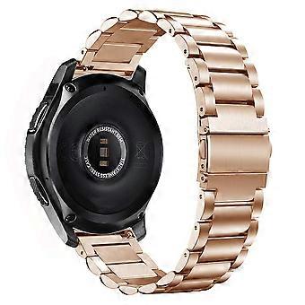 Rose Gold Stainless Steel Watch Band Strap for Women Men, Adjustable Quick Release for Amazfit Active 2