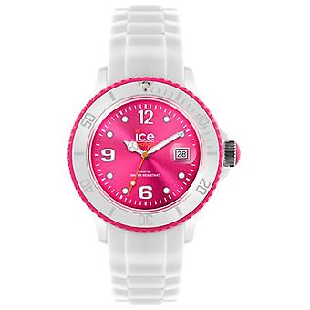 Ice-white Quartz Analog Unisex Watch with SI Silicone Bracelet. Wp. U.S.11