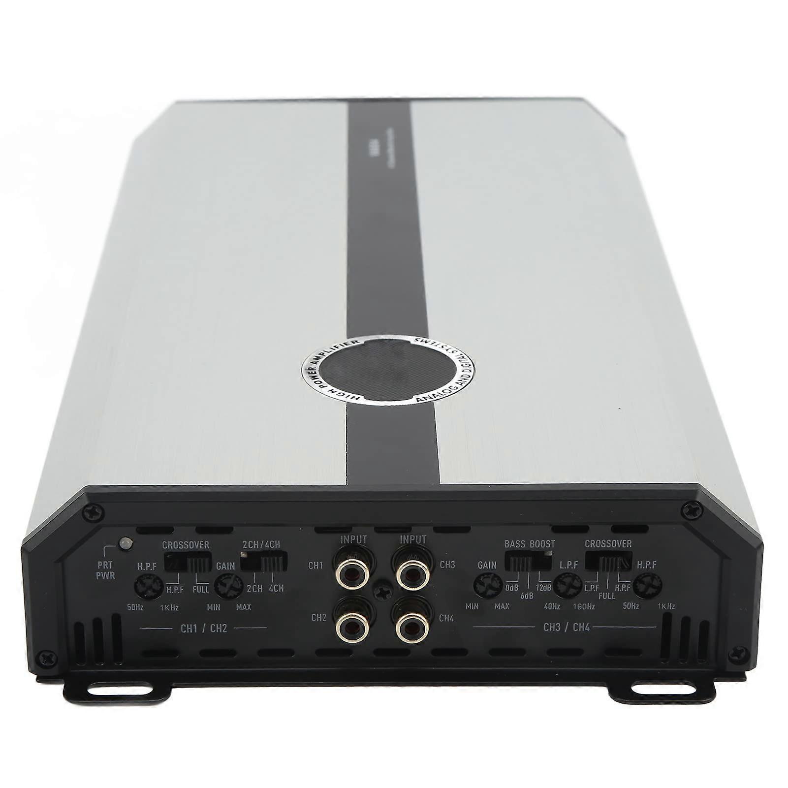 4 Channel Car Amplifier 4 Ohm  Efficiency Bridgeable Power with Universal Speaker Compatibility