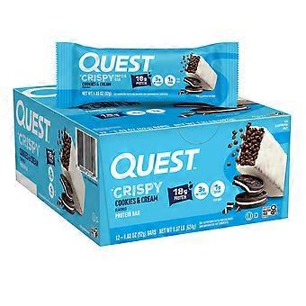 Quest Nutrition, Protein Bar, Crispy Cookies & Cream, 12 Bars, 1.83 oz (52 g) Each