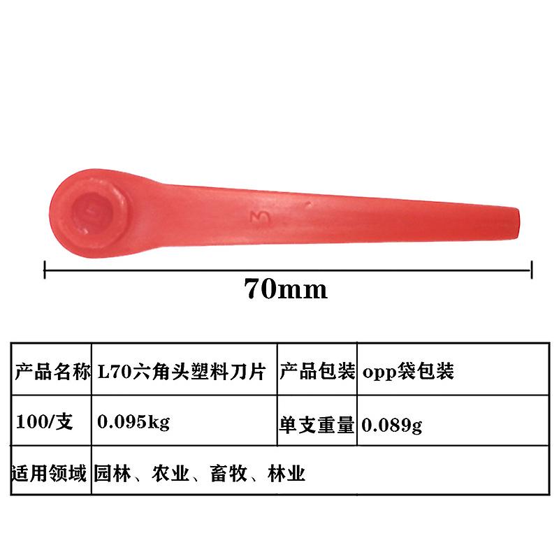 50pc/100pcs/500pcs Forl70 Hexagonal Plastic Blade 9825 Machine Garden Conventional Garden Lawn Garden