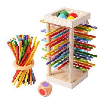 Wooden Stick Game For Kids –Wooden Stick GameColored – Family Fun Activity-brnv
