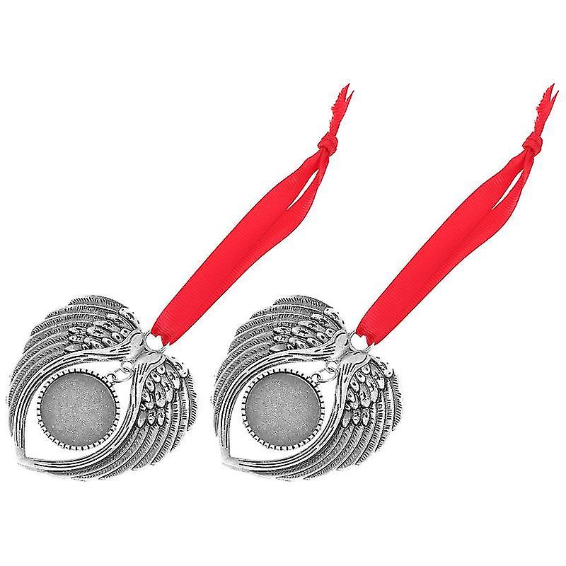 6.8X6.2cm C Vehicle Rear View Mirror Ornaments 2pcs Diy Heat Transfer Blank Christmas Metal Ornament