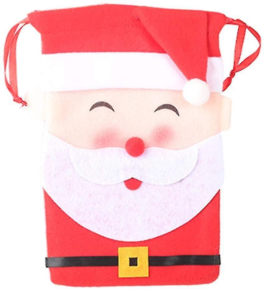 Christmas Cartoon Lace-up Gift Pouch For Kids Non-woven Fabric Candy