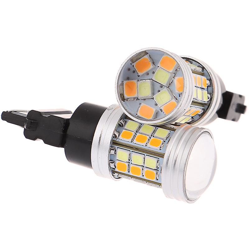 2pcs 3157 led gul hvit bakre sving signal parkering høy effekt lyspærer