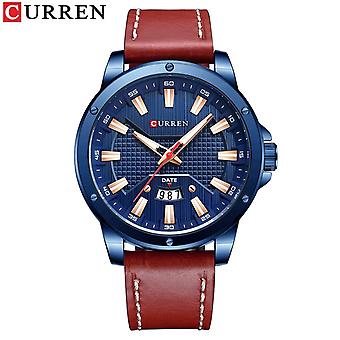 Watches Curren For Men Luxury Brand Fashion  Quartz Wristwatch With  Leather Strap  Casual Business Clock Male