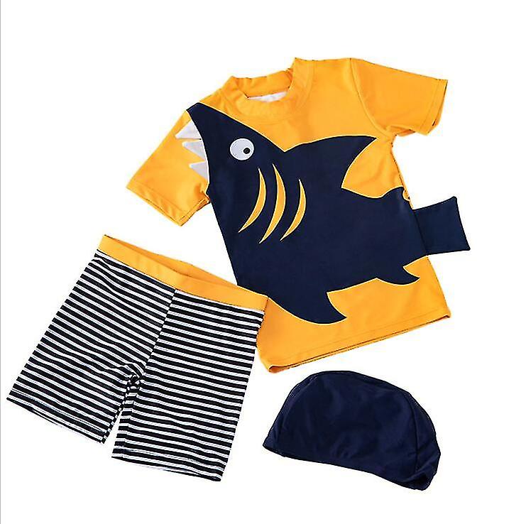 Baby Toddler Boys Two Pieces Swimsuit Set Bathing Suit Rash Guards With Hat Upf 50+