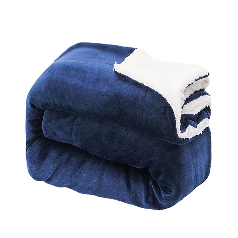 Sherpa Berber Fleece Blanket Thickened Double Layer Flannel Blanket 1.5 X2m In Stock