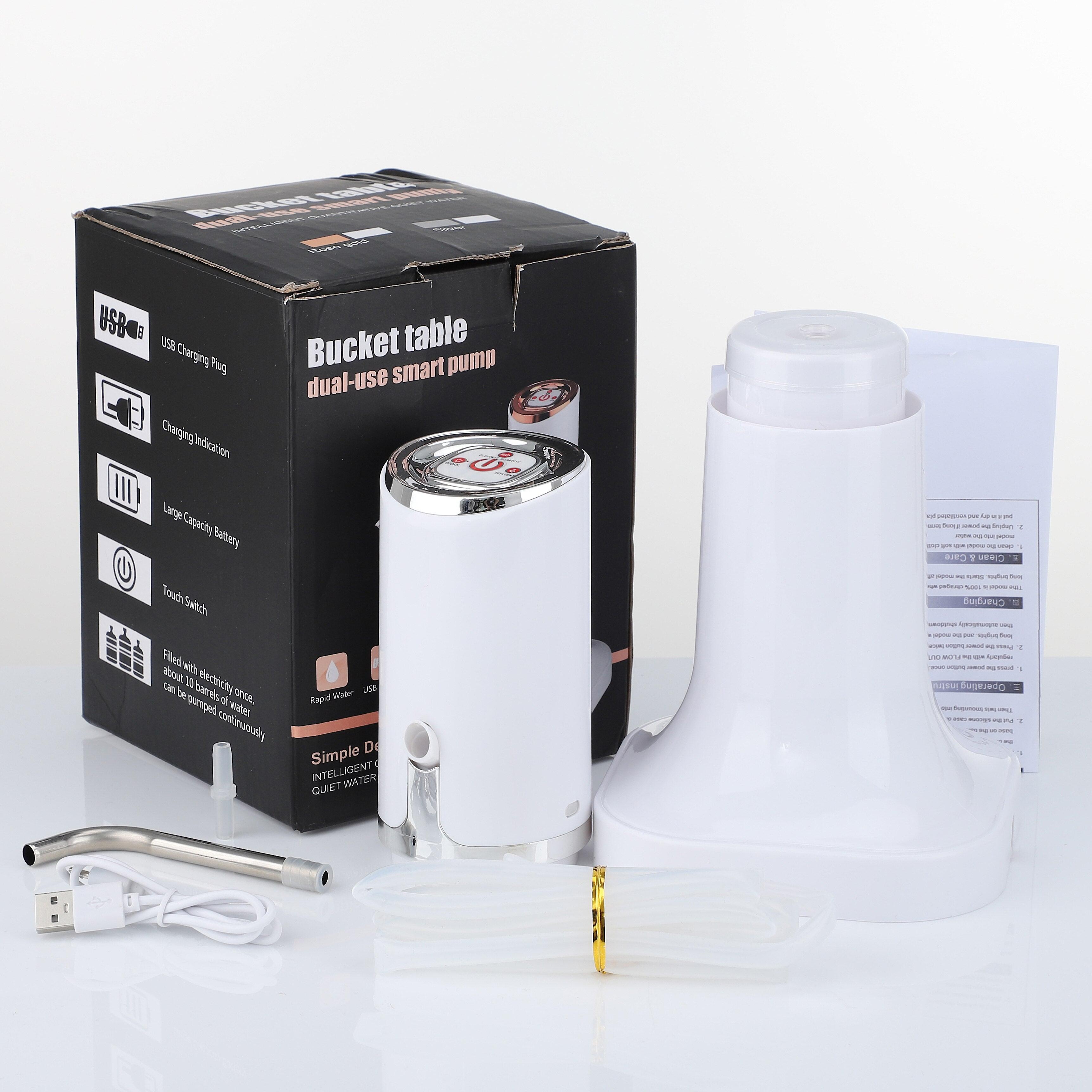 Distributeur de pompe à eau sans fil Pompe à bouteille d’eau Mini pompe électrique à eau à baril Charge USB Commutateur de bouteille portable automatique