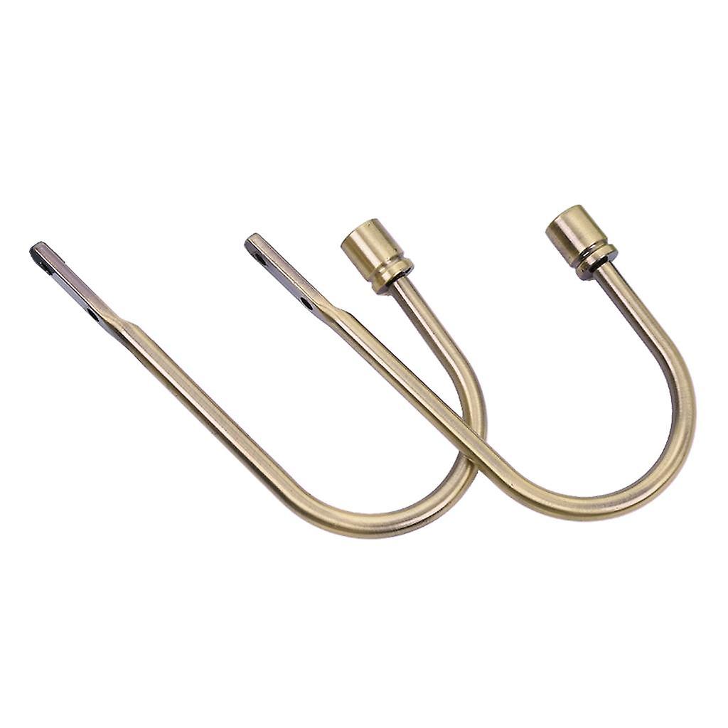 2Pcs Wall Mounted Curtain Holdbacks/Tiebacks U Arm Hook  Bronze