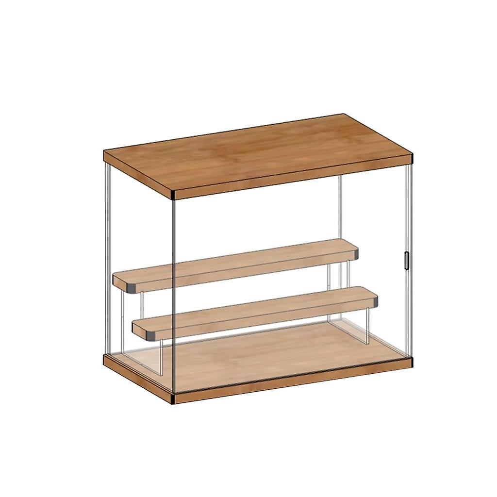 Clear Large Acrylic Display Case Glasses Riser Stand Protection 3 Ladder