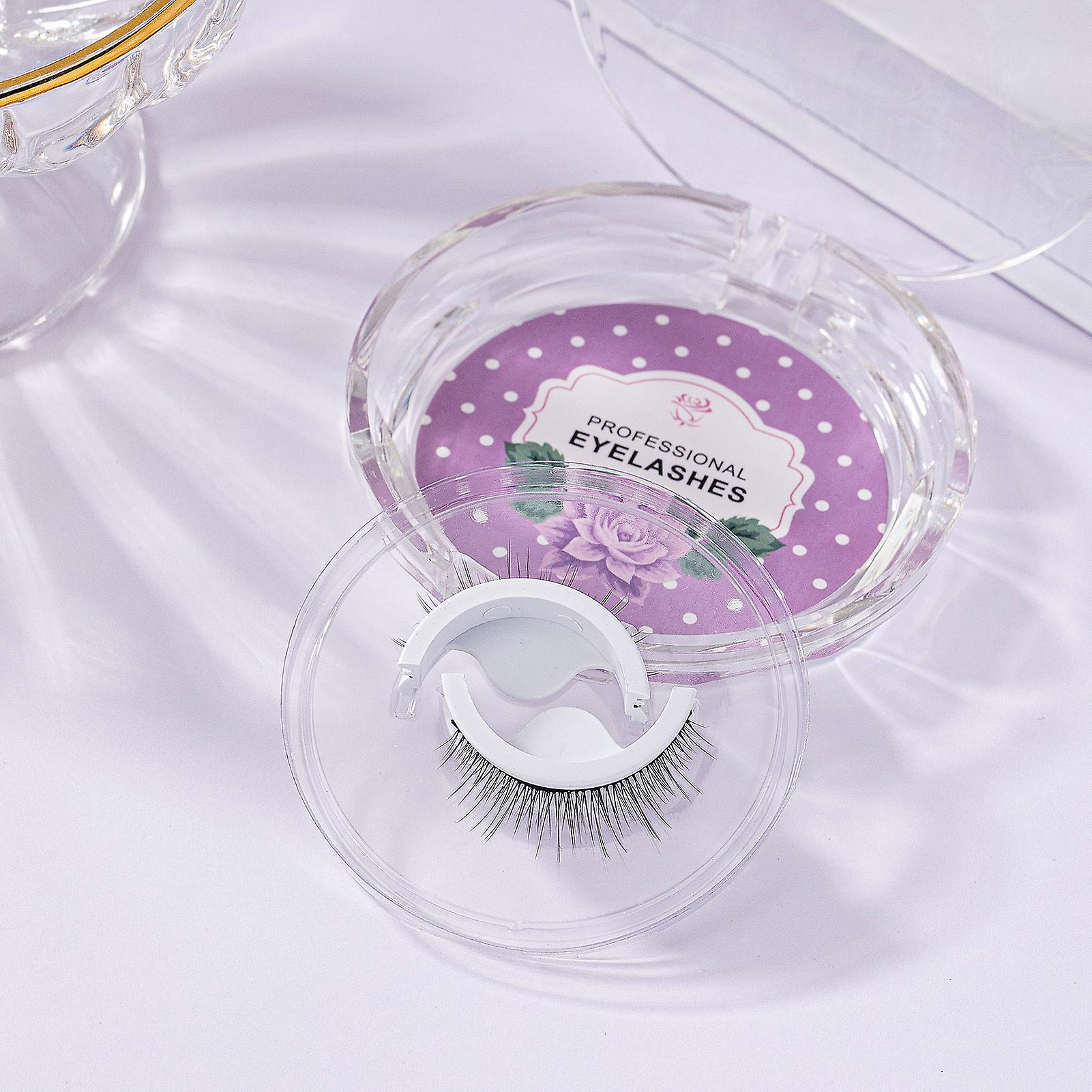 Natural Look Faux Lashes 25mm Long Dramatic Fluffy Eyelashes With Clear Crystal Box 1 Pair Pack