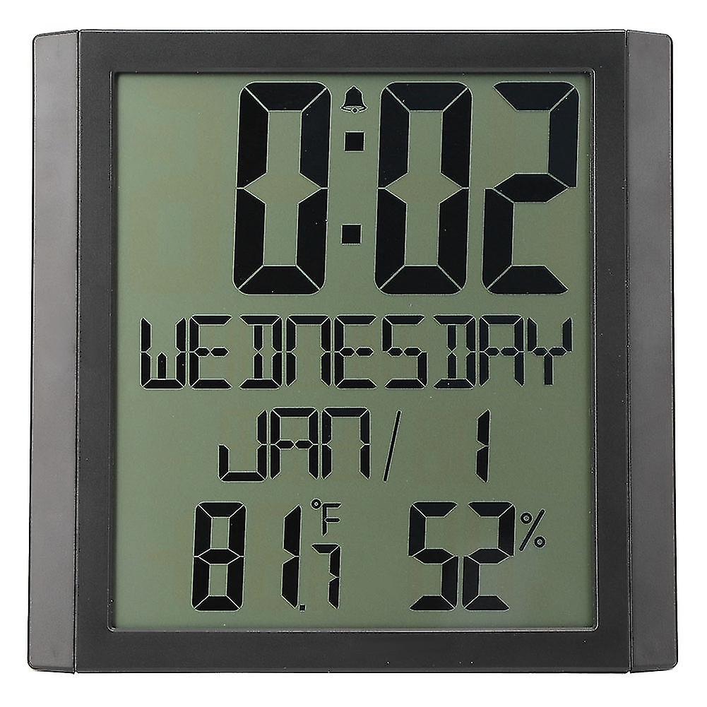 Ts8608 Multifunctional Electronic Wall Clock Home Temperature And Humidity Meter