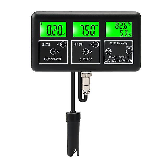 7 In 1 Monitor di qualità dell'acqua multifunzione Misuratore digitale di ph / orp / tds / ec / cf / mp / umidità con Rs485 per il nuoto in acquario