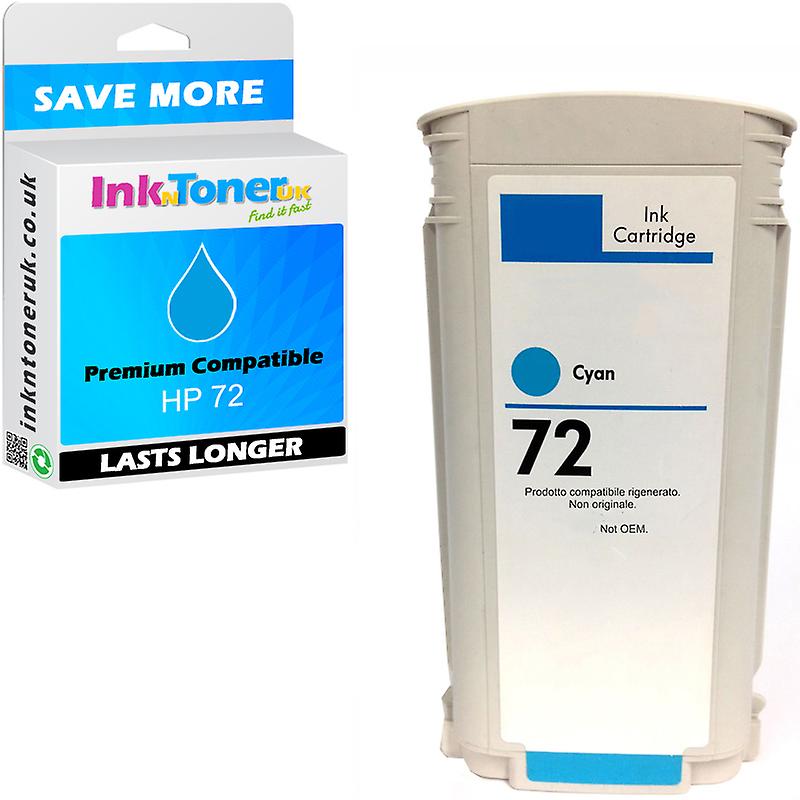 Compatible Hp 72 Cyan High Capacity Ink Cartridge (c9371a) Premium