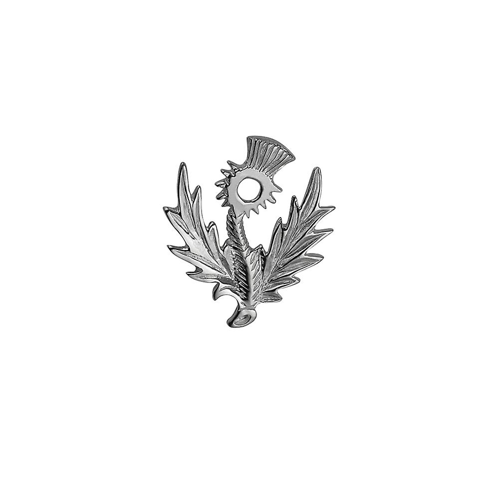 Silver 30x34mm Scottish Thistle Brooch