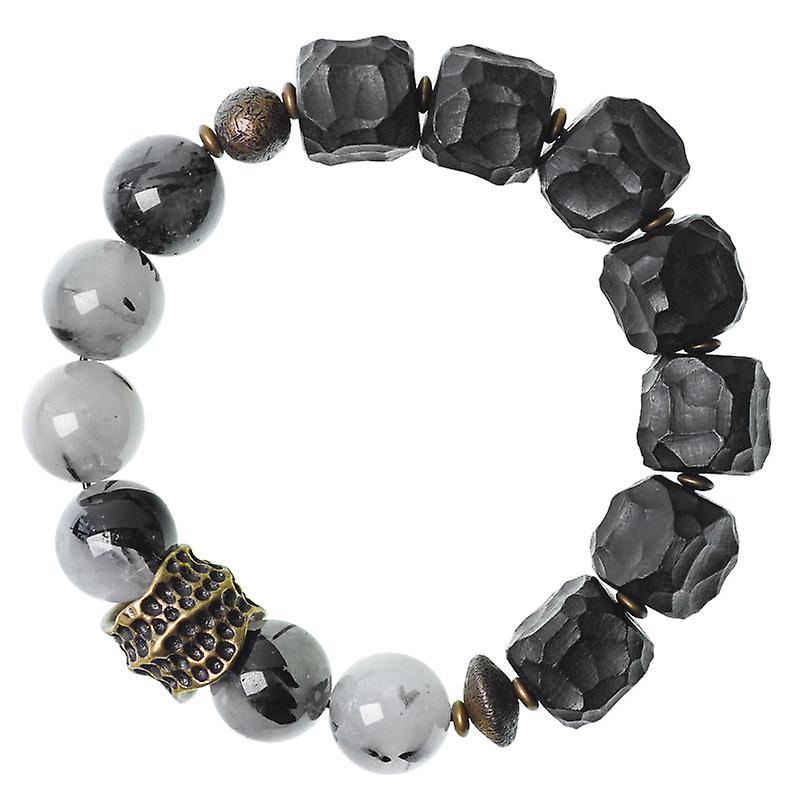 Handcrafted Ebony Mix And Match Bead Bracelet