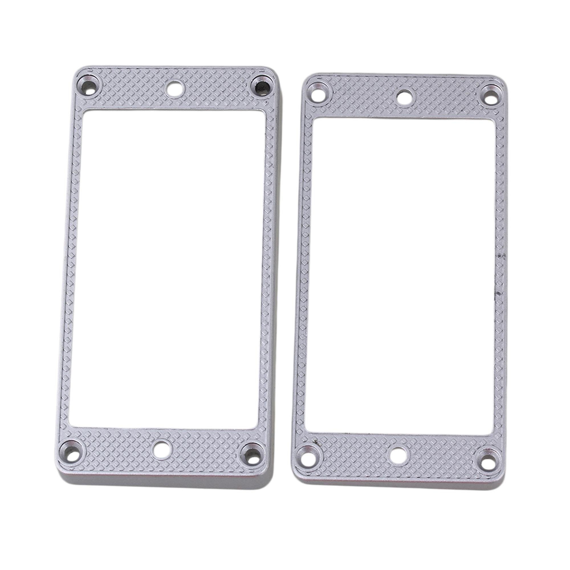 2PCS 91MM Silver Electric Guitar Curved Pickup Mounting Rings