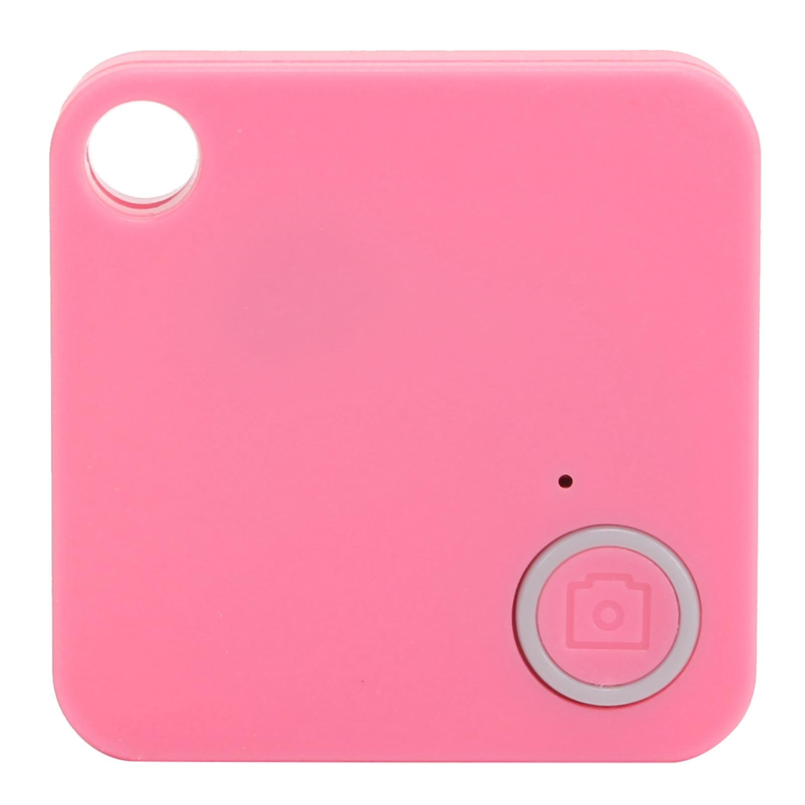 Pink Bluetooth Tracking Device - Anti-Lost Key Finder & Alarm for Kids, Pets, Wallets
