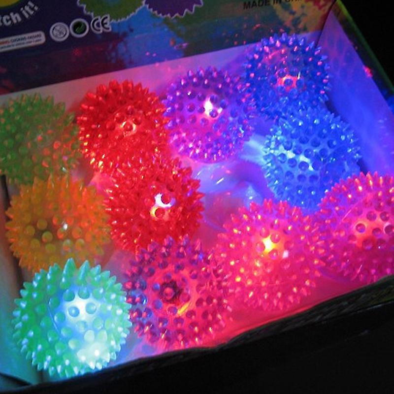 Flashing Light Up Ball High Bouncing Balls Novelty Sensory Hedgehog Balls
