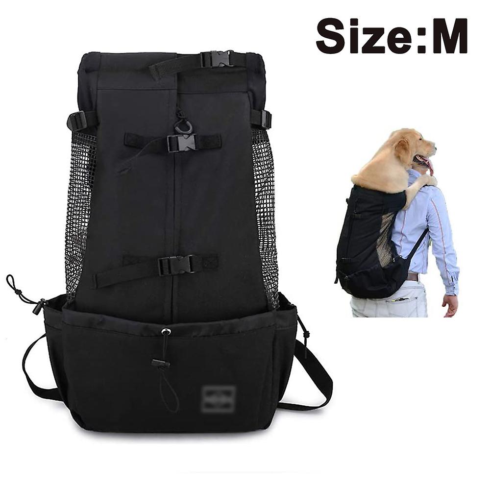 Dog Carrier Backpack For Small And Medium Pets Front Facing Adjustable Dog Backpack Carrier Fully Ventilated-black-m