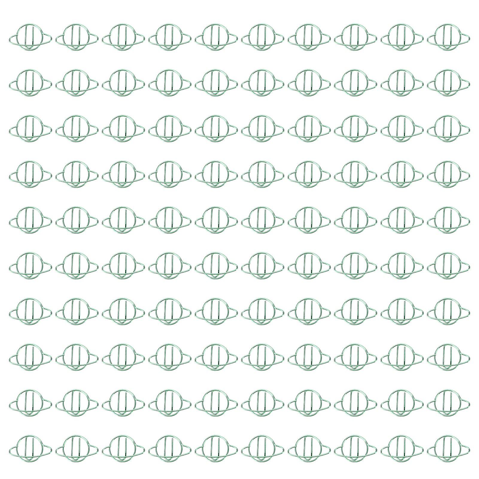 100Pcs Paper Clips Cute Unique Shape Electroplating Process Lightweight Portable Metal Paperclip