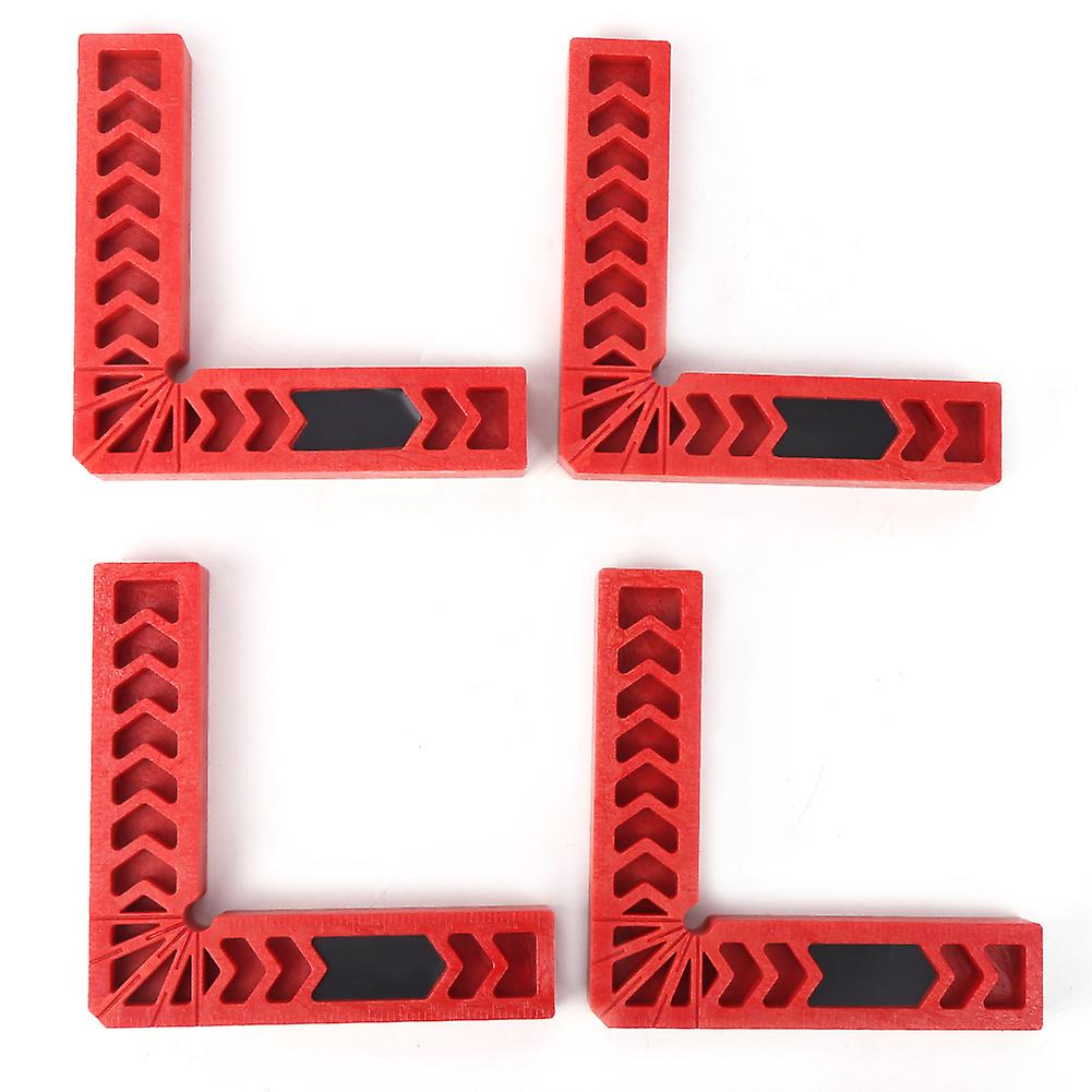4Pcs Set Carpenter L‑Shape 90 Degree Right Angle Positioner Right Angle Clamp Woodworking Tools